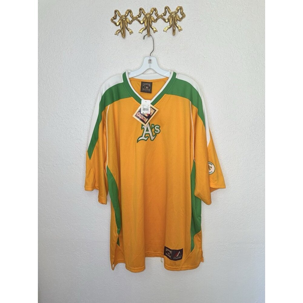 ⚾️ Oakland A's Vintage 2008 Jersey - Cooperstown Collection - NEW Tags 2XL K - Picture 3 of 11